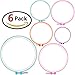ZesGood 6 Pieces Embroidery Hoops Cross Stitch Hoop Embroidery Circle Set for DIY Art Craft, Plastic, 6 Different Size