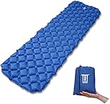 MyRonin Ultralight Outdoor Sleeping Pad, Inflatable, Moisture-proof, with Bag, Compact for Camping, Backpacking, Hiking, Tents, Traveling, Super Comfortable Air-Support Cells Design