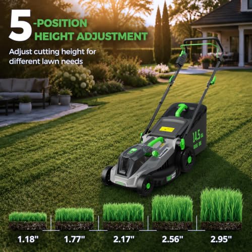 40V 16" Cordless Electric Lawn Mower for Small Yards/Garden/Lawn photo 12