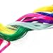 SWACC 22 Pcs Colored Party Highlights Clip on in Hair Extensions Multi-Colors Hair Streak Synthetic Hairpieces (11 Colors 22 Pcs in Set -Curly Wavy)thumb 4