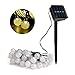 Solar String Lights Outdoor Crystal Ball Waterproof Globe String Lights 31ft 50LED Solar Powered Fairy Lighting for Garden Home Landscape Holiday Decorations (warm white) (warm white)