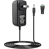 LightingWill 12V Power Supply, 24W Power Adapter, 110V AC to 12V 2A DC Converter, Wall Plug Transformer for 12 V Devices with