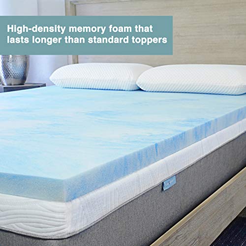 Sure2Sleep Queen Premium, 3 LB. Gel Swirl Memory Foam Mattress Topper Made in USA 2Inch
