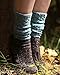 QUANGANG Women's Loose Cotton Crew Slouch Boot Socks House Winter Warm 4-Pack