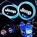 Auto Sport 2PCS LED Cup Holder Mat Pad Coaster with USB Rechargeable Interior Decoration Light Fit Jeep Accessories