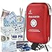 DeftGet First Aid Kit - 163 Piece Waterproof Portable Essential Injuries & Red Cross Medical Emergency Equipment Kits : for Car Kitchen Camping Travel Office Sports and Home primary