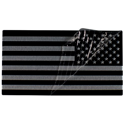 ALUMINUM American Flag Sticker Decal Emblem | perfect for vehicle, truck, car, motorcycle, rv, scooter, or suv 3.18” x 1.75” (Stars on the RIGHT side) - Thumbnail 3