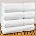Bare Cotton Luxury Hotel & Spa Towel 100% Genuine Turkish Bath Towels Dobby Border, White, Set of 4