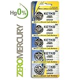 CR2025 Battery - 5 pcs Pack - 3V Lithium Buttom Coin Cell Battery Type 3.0 Volt: 2025 DL2025 ECR2025 Genuine KEYKO Supreme High Energy