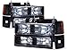 HEADLIGHTSDEPOT Black Headlights Compatible with Chevrolet Blazer Suburban C/K 1500 2500 3500 Tahoe Driver and Passenger Side 8-Piece Set with Corners and Park Lights Xenon Bulbs