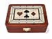 House of Cribbage - 2 Track - Wooden Cribbage Board/Box - Inlaid in Bloodwood/Maple Wood - Storage for Pegs & One Deck of Cards - 60 Points - Non Continuous