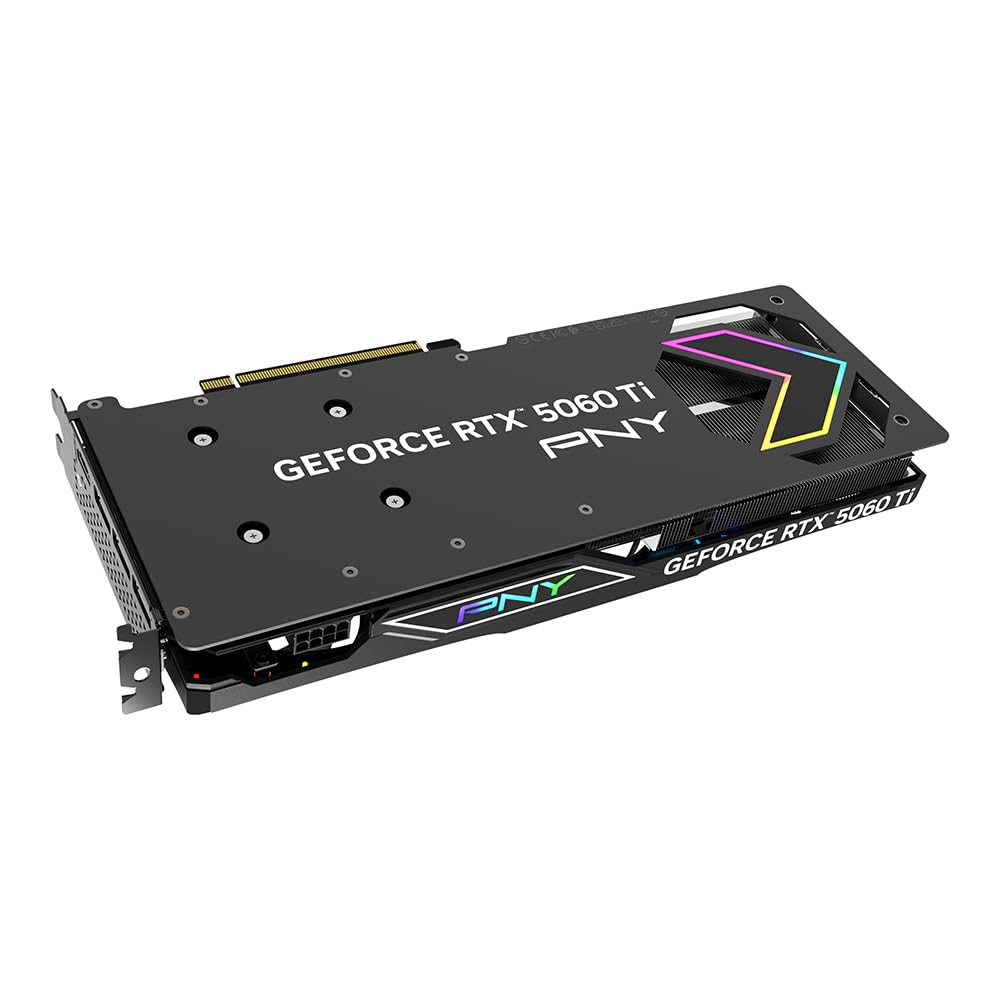 PNY NVIDIA GeForce RTX? 5060 Ti 16GB ARGB Overclocked Triple Fan Graphics Card (DLSS 4, PCIe 5.0, HDMI/DP 2.1, 2-Slot, Epic-X? RGB Lighting)