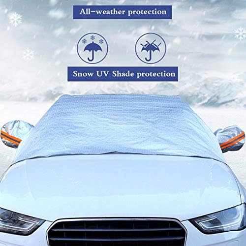 LC novel Car Windshield Cover/All Weather Universal Half Car Covers/Sun Shade Snow/ice/Windproof/Dustproof/Snow/UV Protection Fits Most Car, SUV