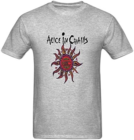 StaceyBar Men's Fashion Alice In Chains Sleevery T-Shirt L Grey