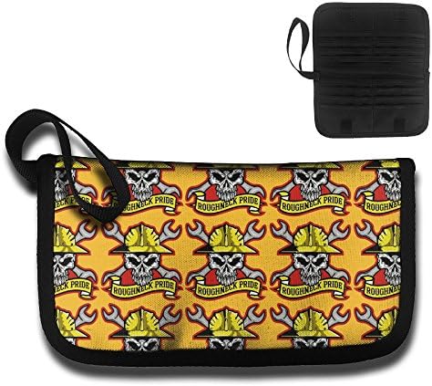 ROUGHNECK Oilfield, Oil Rig Drilling Worker Skull Fashion Unisex Oxford Cloth Multi-Functional Fashion Ticket Passport Credit Card ID Document Organizer Holder Bag Purse Travel Pouch Case Cover