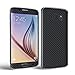 Galaxy S7 Edge 3D Textured Carbon Fibre Decal, Toeoe Luxury Full Body Vinyl Wrap Sticker Skin with a Case for Samsung Galaxy S7 Edge (Black)