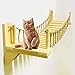 PLAFUETO Wooden Wall-Mounted Cat Bridge with 2 Fixed Brackets Cat Perch Cat Mod Cat Condo Kitty Activity Furniture Cat Climber Tree Tower Cat Cloud Shelf Board