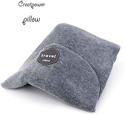 Airplane Portable Travel Pillow Scientifically Proven Super Soft Neck Support Comfortable Travel Pillow - Machine Washable(GREY)