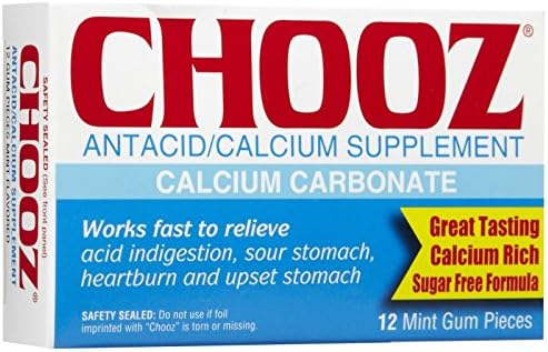 Chooz Sugar Free Mint Gum 500mg 12 Count Per Pack