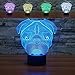 SUPERNIUDB Cute Pug Dog Night Light Baby Animal Led Lights Table Lamps for Home Decor Promotional Gifts for Kids