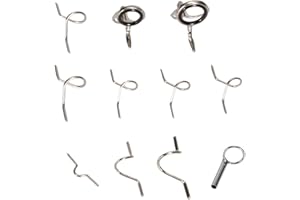 Fly Rod Guides Set Hard Snake Ring Hook Keeper Fishing Rod Guide Tip Repair Kit Wire Guide Ring