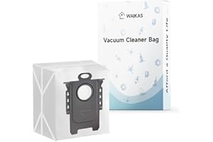 WAIKAS 6 Pack Q5 Vacuum Bags for Roborock Q7 M5+, Q10 S5+, Q5 Max+, Q10 X5+, Q8 MAX+, Q7 MAX+, S7 Max Ultra, S8+ Robot Vacuum - Disposable Dirt Disposal Bags