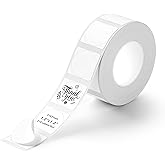 NIIMBOT Label Tape for B1/B21/B3S, 1.2" X 1.2" (31x31mm) Round, Thermal Label Sticker for Logo/Candles/Gifts/Mailing/Jars/Bottles, 210 Labels/Roll, White