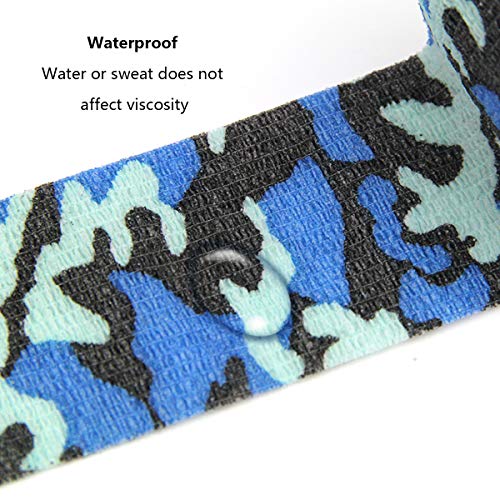 AUPCON Self Adhesive Bandage Wrap Vet Wrap Cohesive Bandages Bulk Dogs Self Adherent Wrap Non-Woven for Pet Animals & Ankle Sprains & Swelling Supply FDA Approved 6 Rolls 2 Inch Camouflage