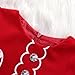 Christmas Baby Girls Long Sleeve Print Tutu Dress Red Crystal Princess Party Skirt Bodysuit (6-12Months, Red)