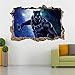 Black Panther Movie 3D Smashed Wall Sticker Decal Decor Art Mural Marvel J968, Regular