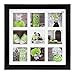 kieragrace Langford Picture Frame, 14 by 14-Inch Matted For 9- 4 by 4-Inch Photo, Black