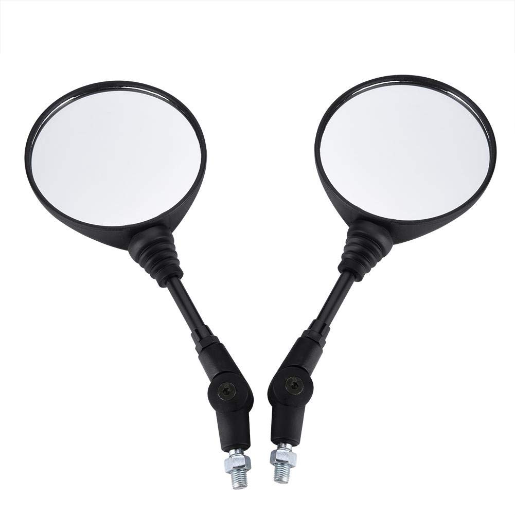Motorbike Rearview Mirrors, Qiilu 1 Pair of Universal Motorcycle Motorbike Rearview Side Mirrors With 10mm Installing Screw