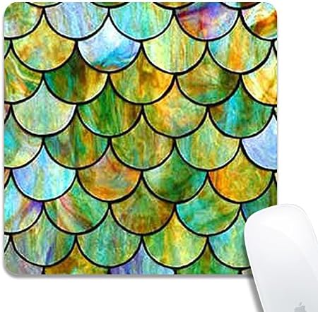 DeJYtrade Mouse Pad, Fish Scales Custom Non-Slip Gaming Square Mouse Pad