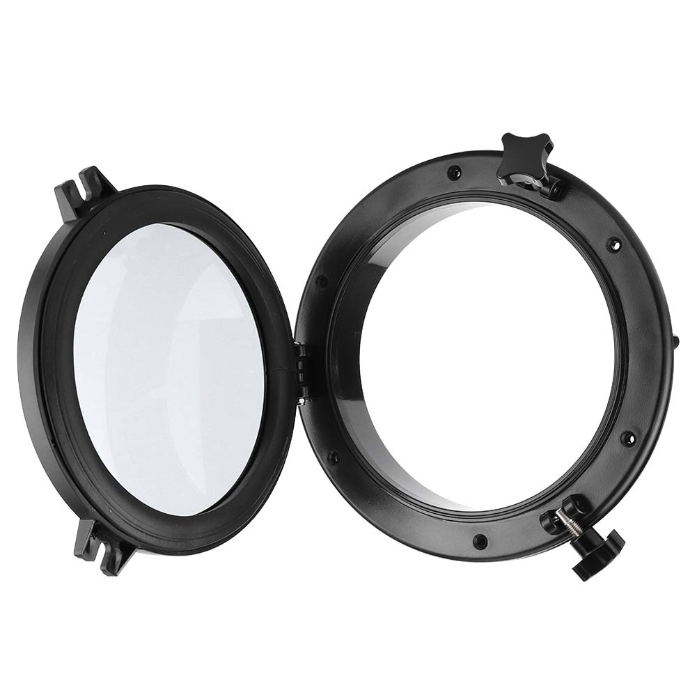 10in Marine Porthole Round Black Portlight Stalinite Window Universal for RV Boat Yacht