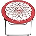CAMPZIO Bungee Chair Round Bungee Chair Folding Comfortable Lightweight Portable Indoor Outdoor (RED)