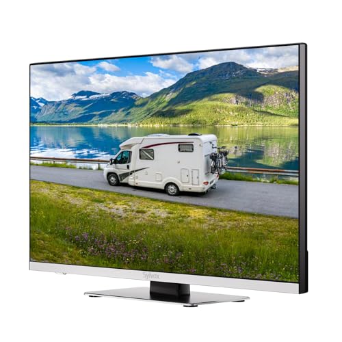 SYLVOX Smart Google TV 24" (60cm) for Camper | 1080P | Integrated DVD Player, 12 Volt Televisions Adapter, Triple Tuner DVB-T2/S2, USB, HDMI, Ideal for Caravans, Trucks