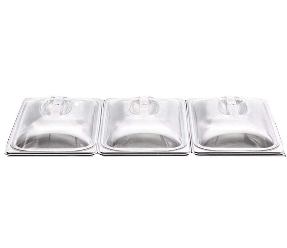 3 x Spare Replacement LIDS for 3 PAN Buffet Warming Food Server Warm