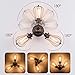 Industrial Flush Mount Ceiling Light Fixture, Rustic Rotatable Ceiling Lighting in Golden Bronze, Vintage 3-Light Wire Cage Sconce Wall Lighting for Farmhouse Bedroom Living Room Café, 1 Pack