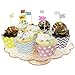 AllyDrew Standard Size Chevron Cupcake Wrappers (Set of 20), Blue