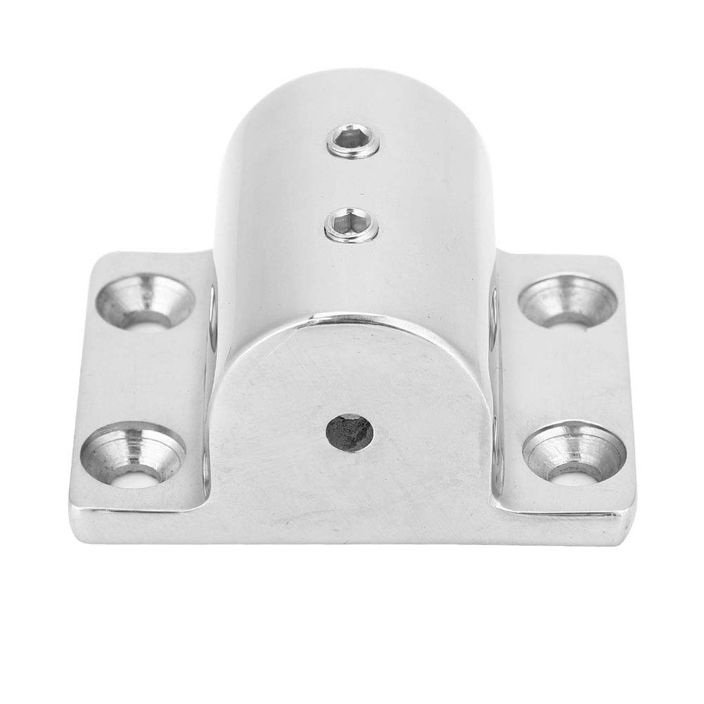 Stainless Steel Marine Pipe Base for 1in 25mm Tube, Rectangular Boat Handrail Support, Yacht Deck Fitting, Corrosion Resistant