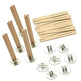 EricX Light 3.2 inch Cross Wooden Candle Wicks, 20 Sets, Wood Candle Wicks for Candle Making, Candle DIY