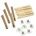 EricX Light 3.2 inch Cross Wooden Candle Wicks, 20 Sets, Wood Candle Wicks for Candle Making, Candle DIY