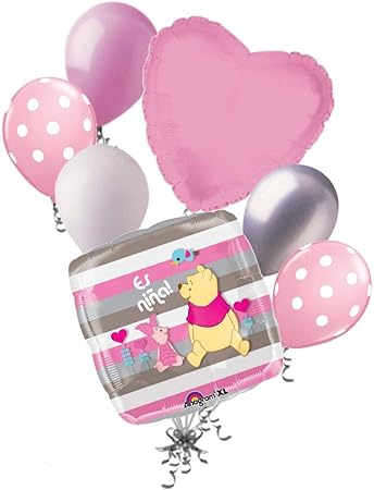 Amazon Com 7 Pc Winnie The Pooh Es Nina Balloon Bouquet Party