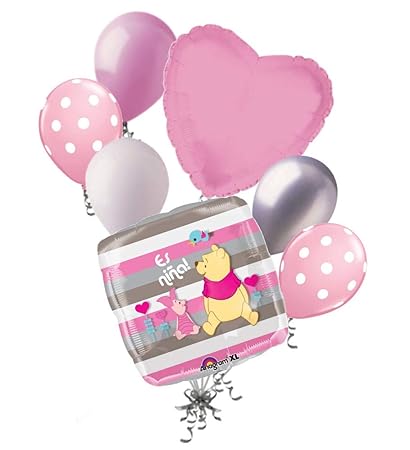 7 Pc Winnie The Pooh Es Nina Balloon Bouquet Party Decoration Baby