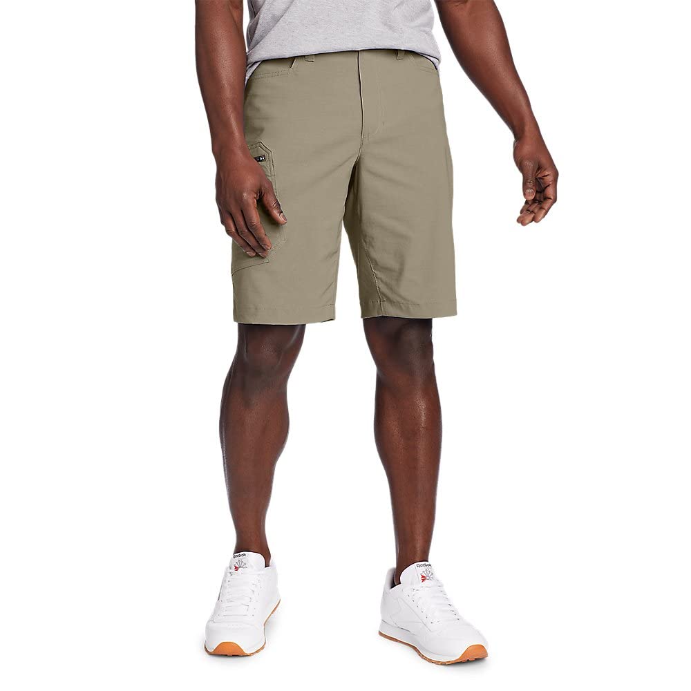 Eddie Bauer Men’s Athletic Fit Rainier Shorts, Light Khaki, 36W