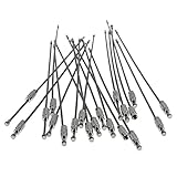 Lost Ocean 20pcs Stainless Steel Wire Keychain Cable Key Ring for Outdoor Hiking (MC-O261648)