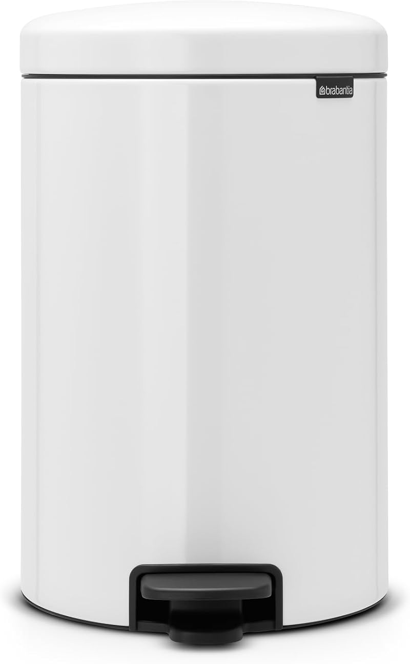 Brabantia NewIcon Pedal Bin 20L White Soft-Closure With Inner Bucket