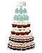 Utenlid Acrylic 7-Tier Round Stacked Party Cupcake Stand with Stable Screw-On Pillars - Tiered Cupcake Stand/Cupcake Tower