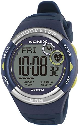 XONIX Unisex Digital Watch Waterproof Pedometer Calories Counter Pulse Heart Rate Monitor Sports Tracker