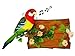 Unido Box Heat Sensor Chirping Bird with Sweet Sound and Body Move As It Chirps (Horizontal, Eastern Rosella)